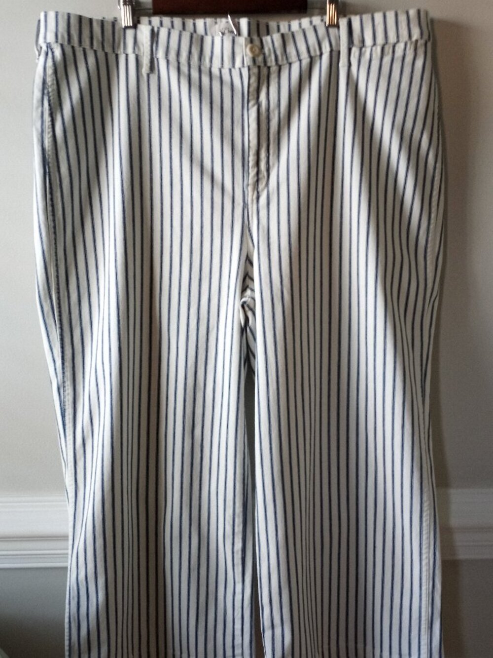 RE-IMAGINED By 'J.CREW' Wide Leg Pinstripe Pant Size 37 - Picture 1 of 9